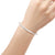 Pure 9999 Silver Glossy Bracelet – Closed Aperture Round Bar, Simple