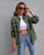 Women's Ripped Shirt Jacket – Casual Polyester Top, S to 2XL