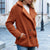 Fluffy Lapel Winter Coat for Women – Warm Button Jacket S-5XL