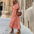 Boho Vintage Long Dress – Summer V-Neck Casual Dress XS-5XL