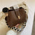 Wide Shoulder Strap Medium PU Leather Bucket Bag – Single Diagonal Bag