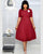 Plus Size Mother’s Pleated Dress | Round Neck, S–3XL