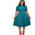 Plus Size Mother’s Pleated Dress | Round Neck, S–3XL