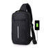 Polyester Anti-Theft USB Charging Chest Bag – Compact & Durable