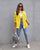 Women's Ripped Shirt Jacket – Casual Polyester Top, S to 2XL