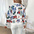 Women’s Zip-Up Botanical Print Jacket | Round Neck, Long Sleeve S–2XL