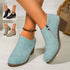 Women’s Ankle Boots – Chunky Heel, Side Zipper, Fall/Winter Style