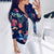Women’s Zip-Up Botanical Print Jacket | Round Neck, Long Sleeve S–2XL