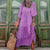 Boho Vintage Long Dress – Summer V-Neck Casual Dress XS-5XL