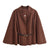 Women’s Batwing Sleeve Cloak Top with Belt | Woolen Jacket S–2XL