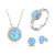 925 Sterling Silver Jewelry Set – Necklace, Earrings & Bracelet