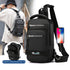 Nylon Men's Multifunction Backpack & Crossbody Bag with USB Port