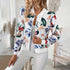 Women’s Zip-Up Botanical Print Jacket | Round Neck, Long Sleeve S–2XL