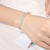 Pure 9999 Silver Glossy Bracelet – Closed Aperture Round Bar, Simple