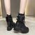 Women’s Platform Martin Boots – Padded, Height Boost, Mid-Calf