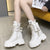 Women’s Platform Martin Boots – Padded, Height Boost, Mid-Calf