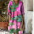 Printed Plus Size Linen Dress - Long Sleeve Loose Fit (2XS-5XL)
