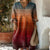 Printed Plus Size Linen Dress - Long Sleeve Loose Fit (2XS-5XL)