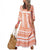 Boho Vintage Long Dress – Summer V-Neck Casual Dress XS-5XL