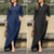 Women’s Denim Maxi Dress – Button Down, Long Sleeve, S–5XL