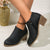 Women’s Ankle Boots – Chunky Heel, Side Zipper, Fall/Winter Style