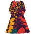 All-Over Print Long Sleeve Midi Dress | Sizes 2XS–6XL Plus Size