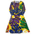 All-Over Print Long Sleeve Midi Dress | 2XS–6XL Big Size