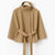 Women’s High Neck Batwing Winter Coat – Belted Trench S–2XL