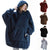 Oversized Hoodie Blanket Sweatshirt – Fleece, One Size, Warm & Cozy