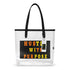 Clear TPU Tote Bag with "Hustle" – Durable See-Through 12x6x12 Bag
