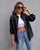 Women's Ripped Shirt Jacket – Casual Polyester Top, S to 2XL