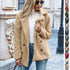 Fluffy Lapel Winter Coat for Women – Warm Button Jacket S-5XL