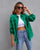Women's Ripped Shirt Jacket – Casual Polyester Top, S to 2XL
