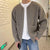 Men’s Zip-Up Knitted Cardigan | Funnel Neck Sweater S–3XL